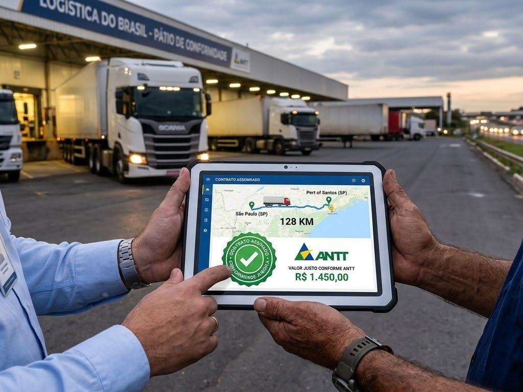 Alerta aos embarcadores: Contratar frete abaixo do piso mínimo dá multa e trava o CIOT em 2026